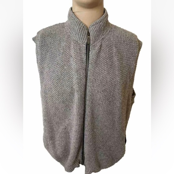 Vintage Alps Knit Zip Cardigan XL Mens Tan Black Wool Outdoors Camping Grandpa - Picture 2 of 11